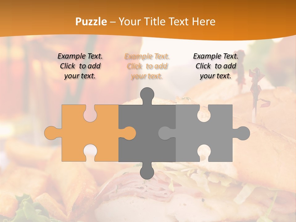 Grilled Chicken Cordon Bleu With Ham Sandwich At An Outdoor Cafe PowerPoint Template