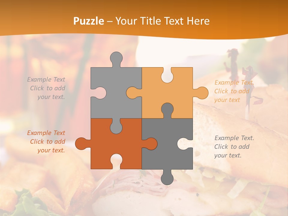 Grilled Chicken Cordon Bleu With Ham Sandwich At An Outdoor Cafe PowerPoint Template