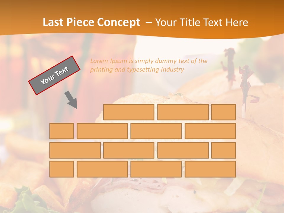 Grilled Chicken Cordon Bleu With Ham Sandwich At An Outdoor Cafe PowerPoint Template