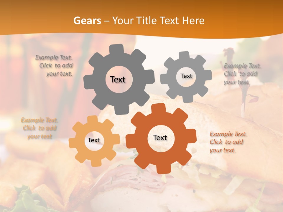 Grilled Chicken Cordon Bleu With Ham Sandwich At An Outdoor Cafe PowerPoint Template