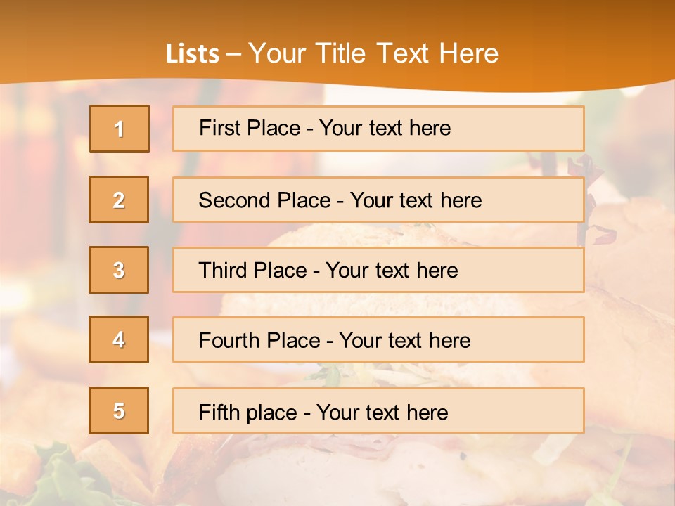 Grilled Chicken Cordon Bleu With Ham Sandwich At An Outdoor Cafe PowerPoint Template