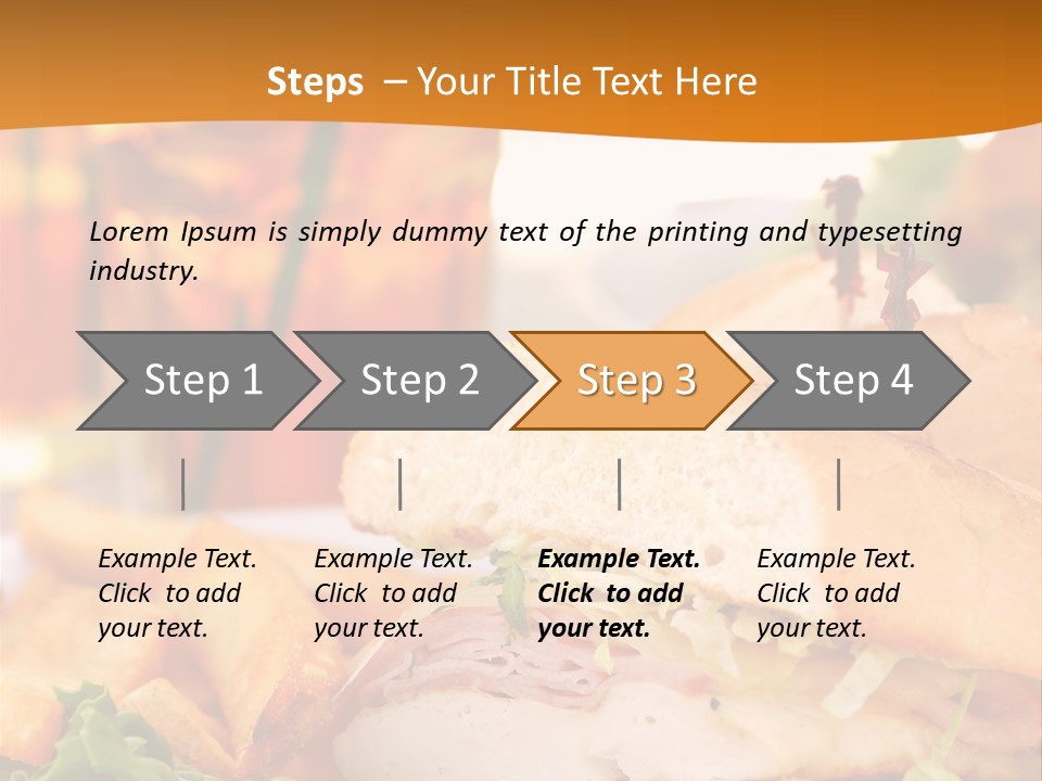 Grilled Chicken Cordon Bleu With Ham Sandwich At An Outdoor Cafe PowerPoint Template