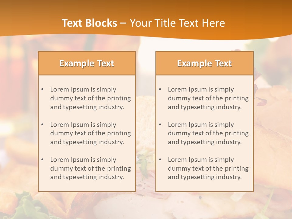 Grilled Chicken Cordon Bleu With Ham Sandwich At An Outdoor Cafe PowerPoint Template