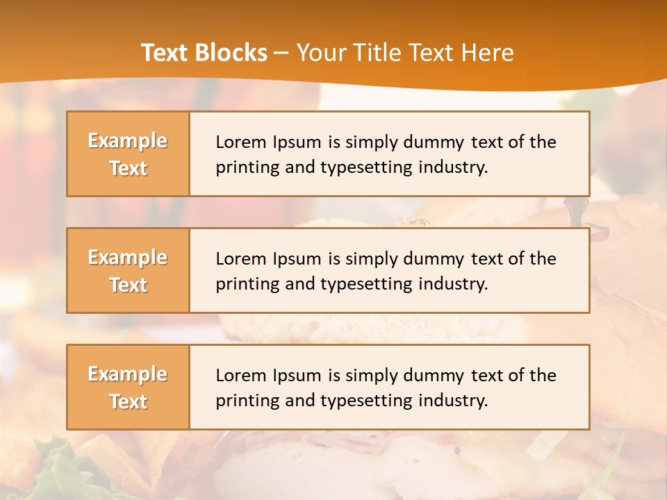 Grilled Chicken Cordon Bleu With Ham Sandwich At An Outdoor Cafe PowerPoint Template