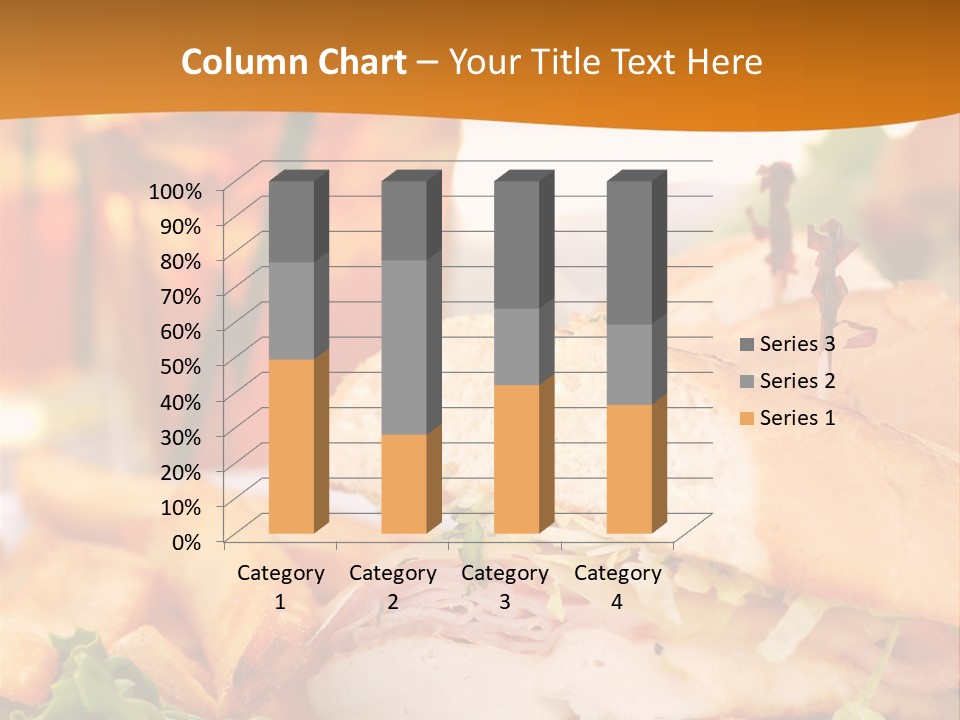 Grilled Chicken Cordon Bleu With Ham Sandwich At An Outdoor Cafe PowerPoint Template