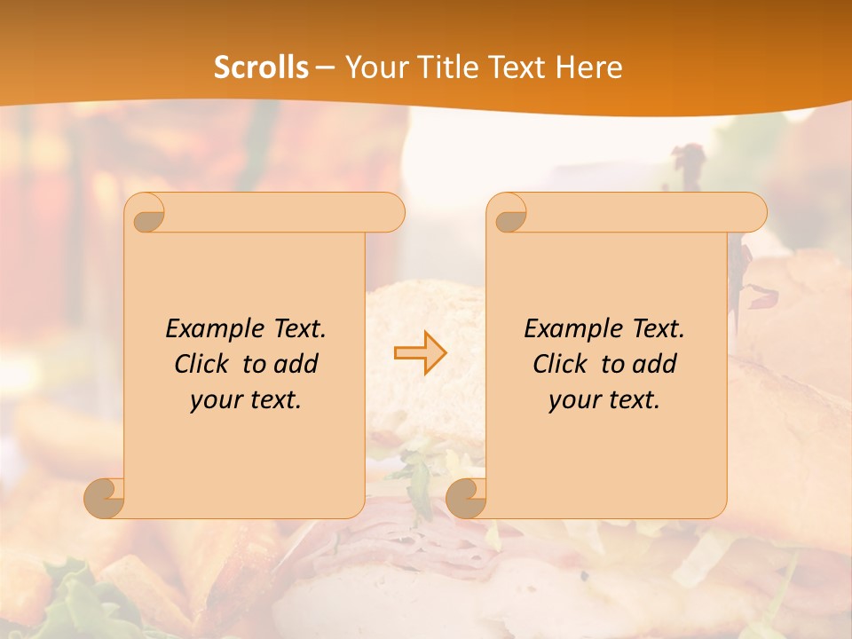 Grilled Chicken Cordon Bleu With Ham Sandwich At An Outdoor Cafe PowerPoint Template