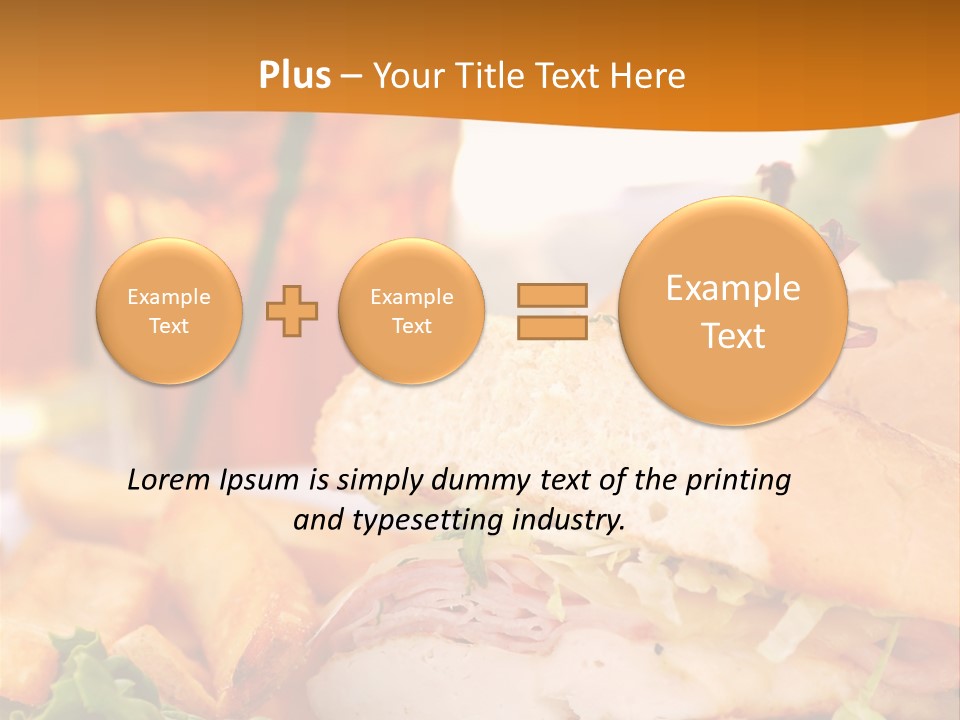 Grilled Chicken Cordon Bleu With Ham Sandwich At An Outdoor Cafe PowerPoint Template