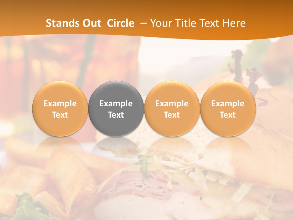 Grilled Chicken Cordon Bleu With Ham Sandwich At An Outdoor Cafe PowerPoint Template