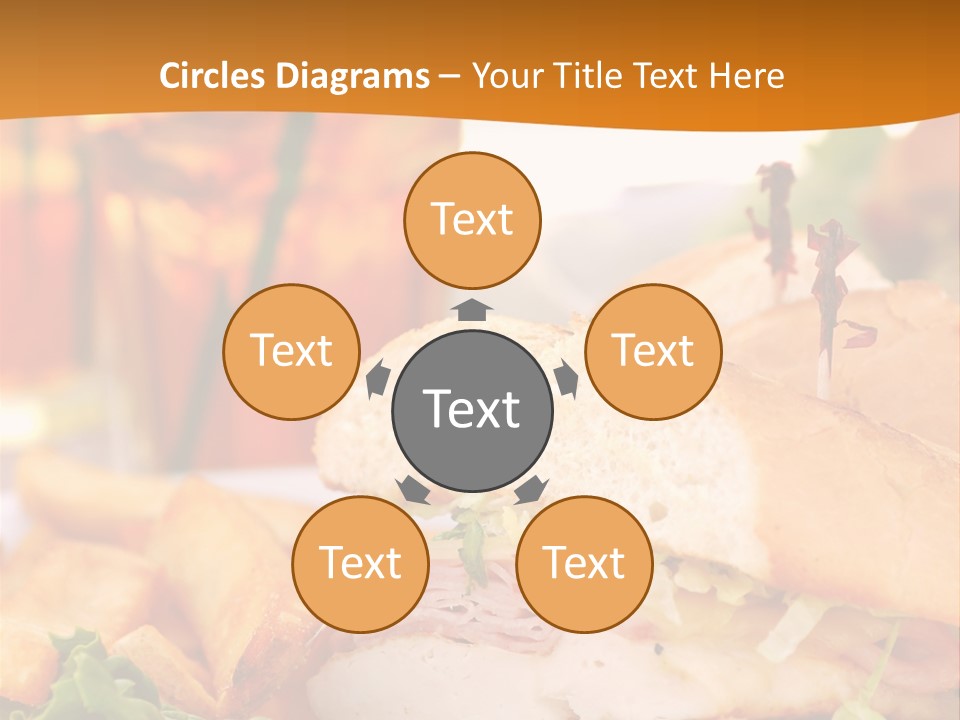 Grilled Chicken Cordon Bleu With Ham Sandwich At An Outdoor Cafe PowerPoint Template