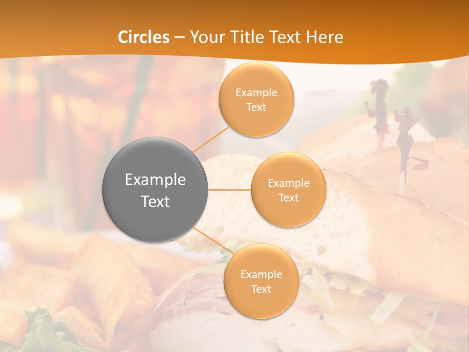 Grilled Chicken Cordon Bleu With Ham Sandwich At An Outdoor Cafe PowerPoint Template