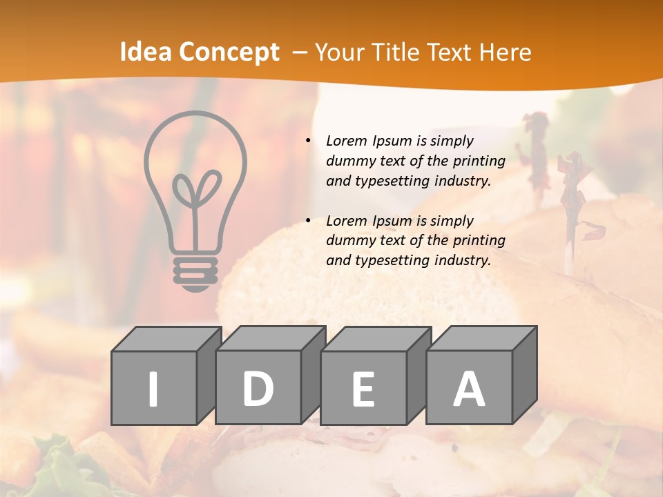 Grilled Chicken Cordon Bleu With Ham Sandwich At An Outdoor Cafe PowerPoint Template