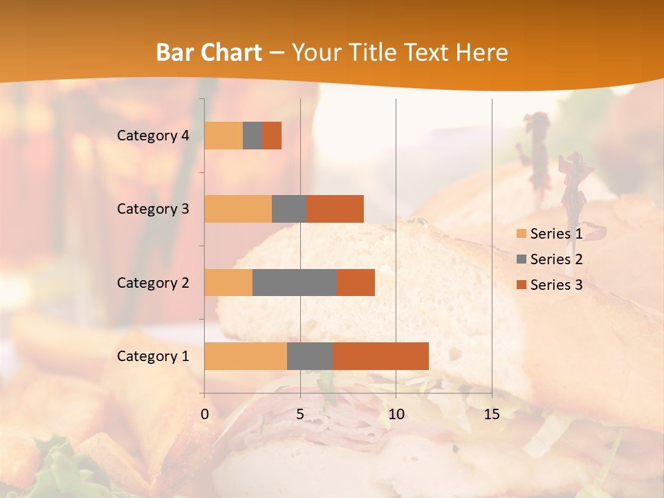 Grilled Chicken Cordon Bleu With Ham Sandwich At An Outdoor Cafe PowerPoint Template