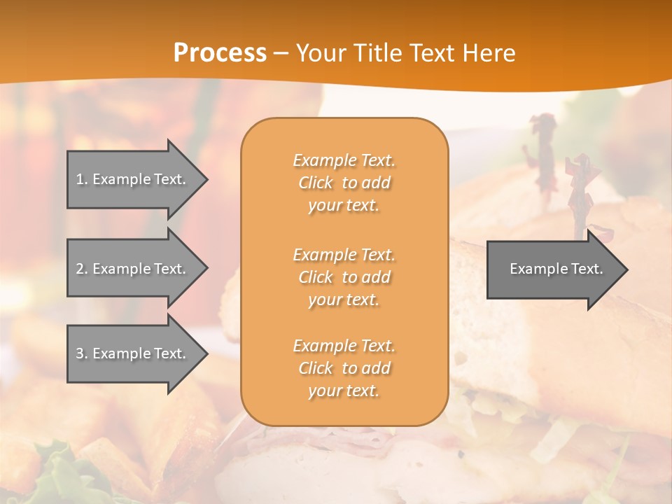 Grilled Chicken Cordon Bleu With Ham Sandwich At An Outdoor Cafe PowerPoint Template