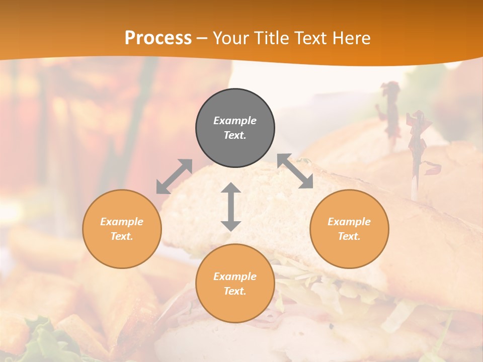 Grilled Chicken Cordon Bleu With Ham Sandwich At An Outdoor Cafe PowerPoint Template