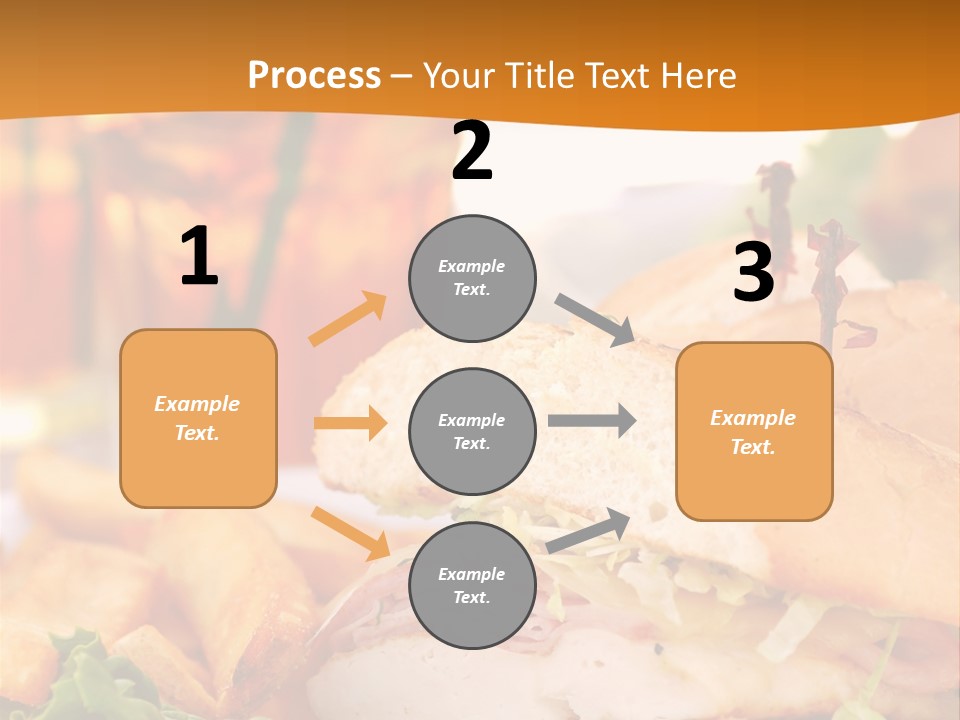 Grilled Chicken Cordon Bleu With Ham Sandwich At An Outdoor Cafe PowerPoint Template