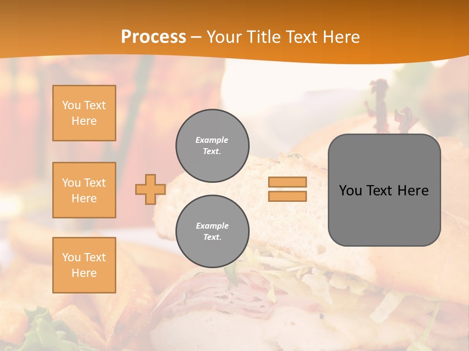 Grilled Chicken Cordon Bleu With Ham Sandwich At An Outdoor Cafe PowerPoint Template