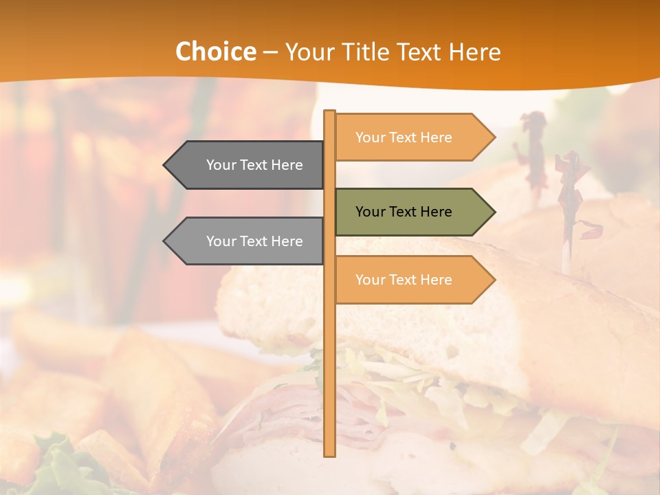 Grilled Chicken Cordon Bleu With Ham Sandwich At An Outdoor Cafe PowerPoint Template