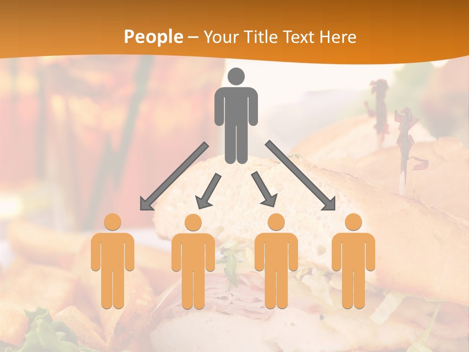 Grilled Chicken Cordon Bleu With Ham Sandwich At An Outdoor Cafe PowerPoint Template