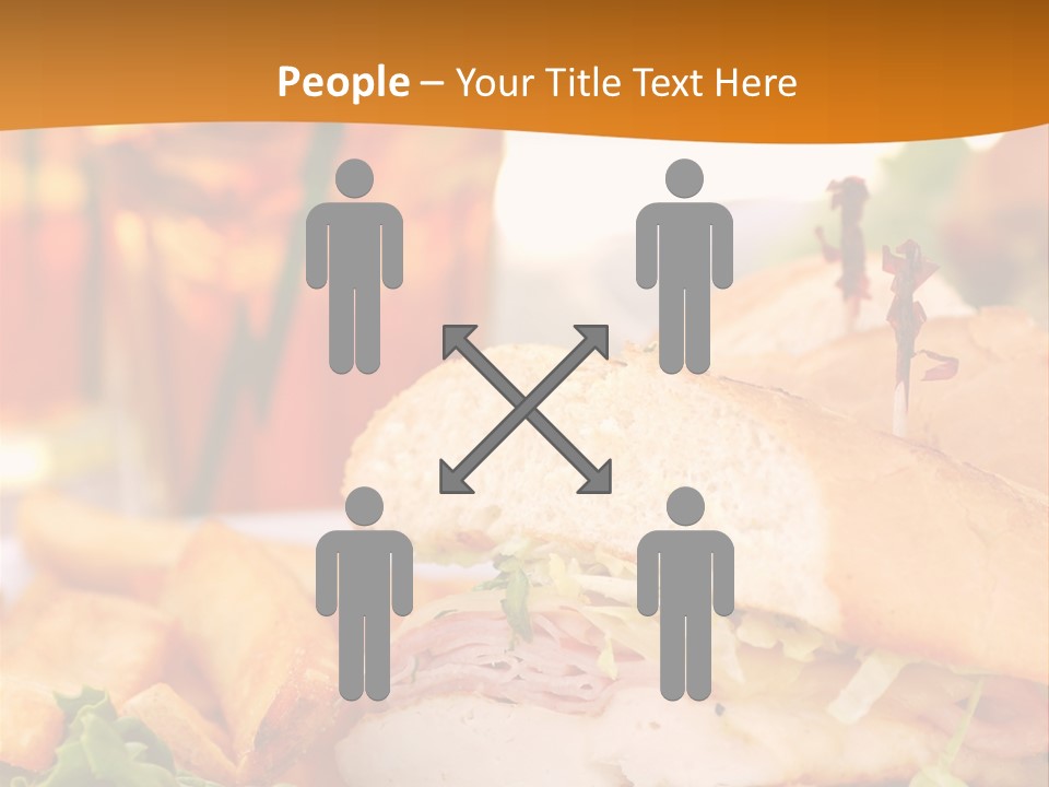 Grilled Chicken Cordon Bleu With Ham Sandwich At An Outdoor Cafe PowerPoint Template