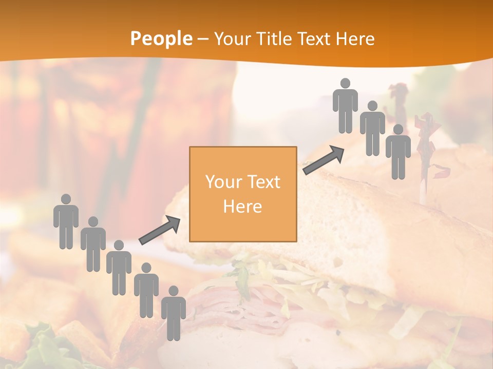 Grilled Chicken Cordon Bleu With Ham Sandwich At An Outdoor Cafe PowerPoint Template