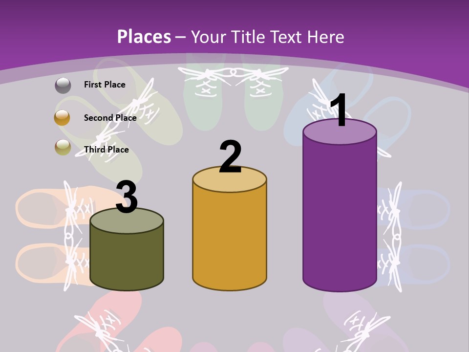 Colorful Shoes In A Circle Stock Vector Illustration: PowerPoint Template