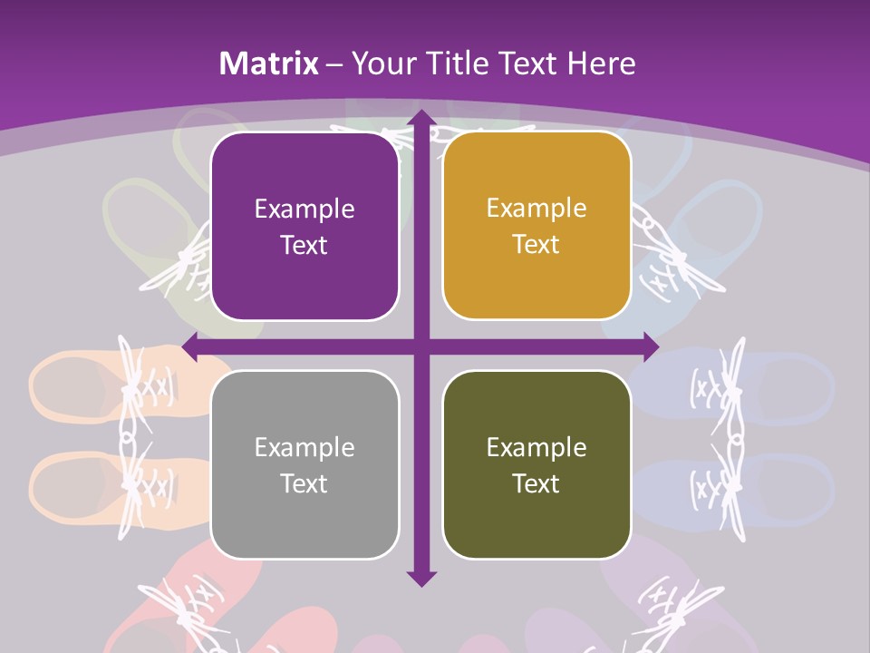 Colorful Shoes In A Circle Stock Vector Illustration: PowerPoint Template