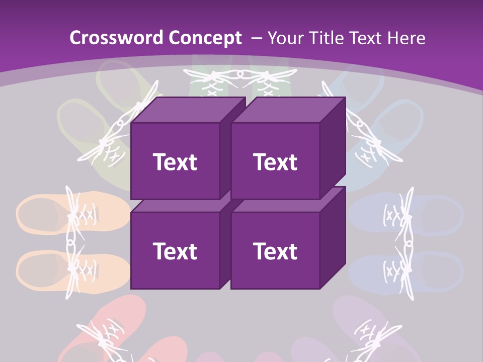 Colorful Shoes In A Circle Stock Vector Illustration: PowerPoint Template