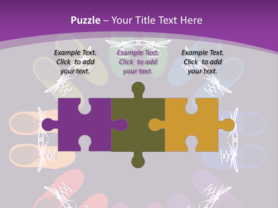 Colorful Shoes In A Circle Stock Vector Illustration: PowerPoint Template