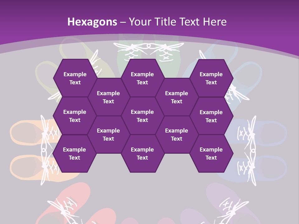 Colorful Shoes In A Circle Stock Vector Illustration: PowerPoint Template