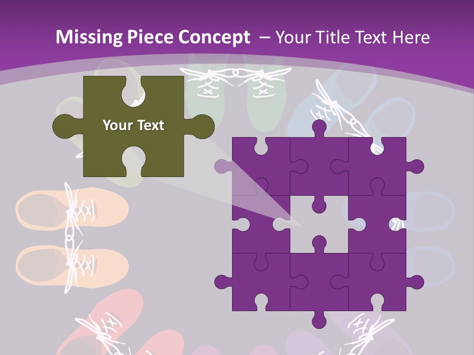 Colorful Shoes In A Circle Stock Vector Illustration: PowerPoint Template