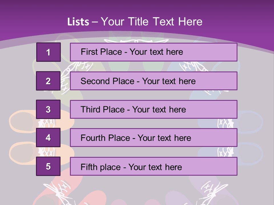 Colorful Shoes In A Circle Stock Vector Illustration: PowerPoint Template