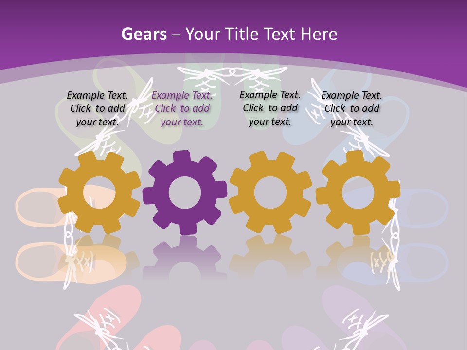 Colorful Shoes In A Circle Stock Vector Illustration: PowerPoint Template