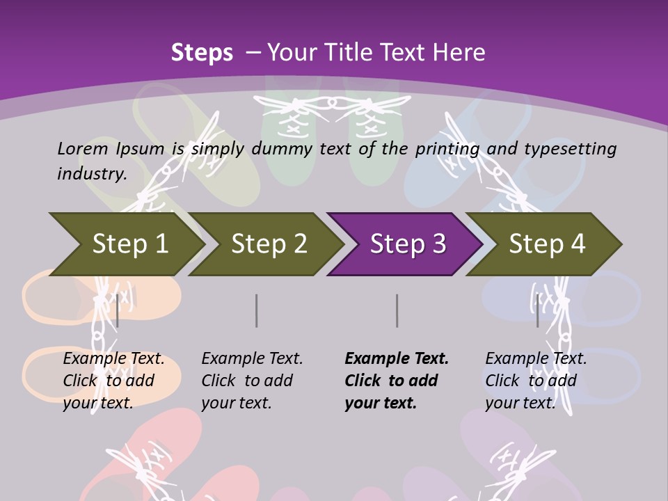 Colorful Shoes In A Circle Stock Vector Illustration: PowerPoint Template