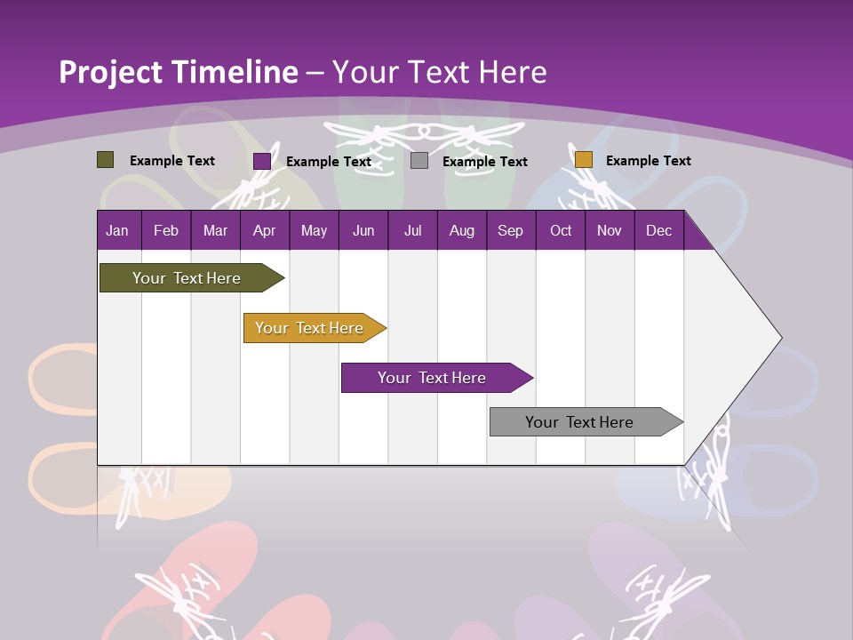 Colorful Shoes In A Circle Stock Vector Illustration: PowerPoint Template
