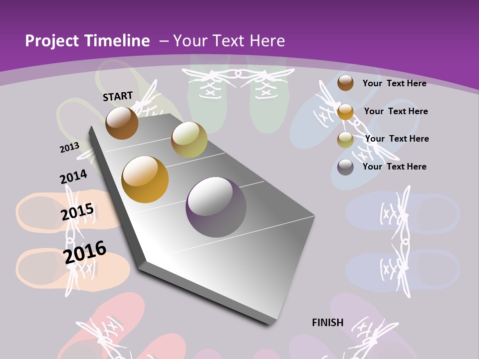 Colorful Shoes In A Circle Stock Vector Illustration: PowerPoint Template