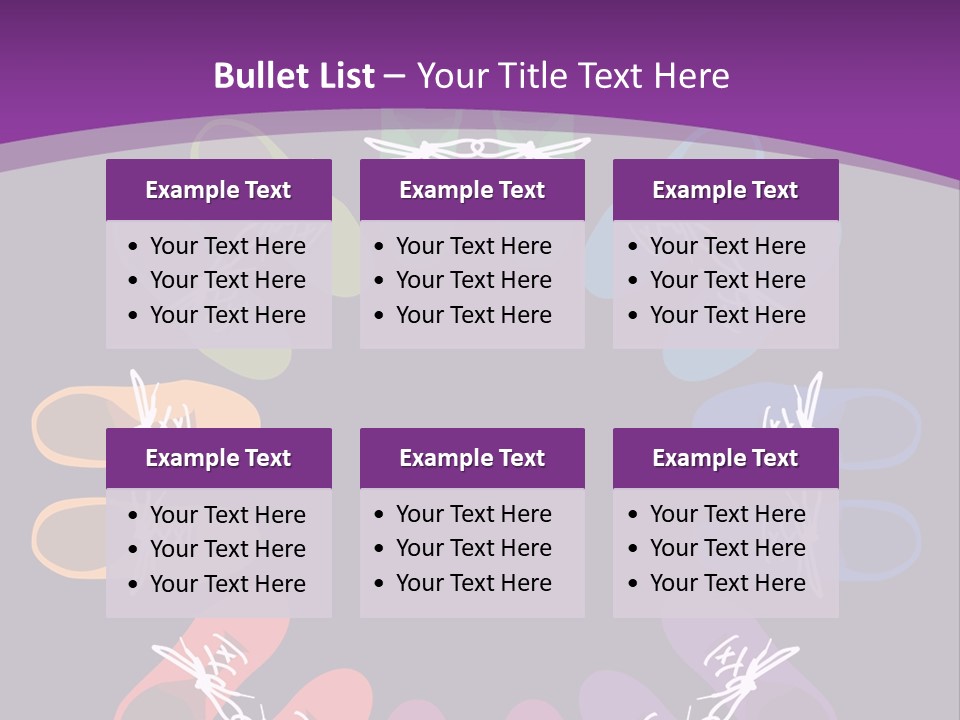 Colorful Shoes In A Circle Stock Vector Illustration: PowerPoint Template