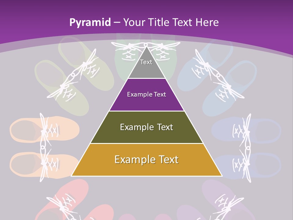 Colorful Shoes In A Circle Stock Vector Illustration: PowerPoint Template