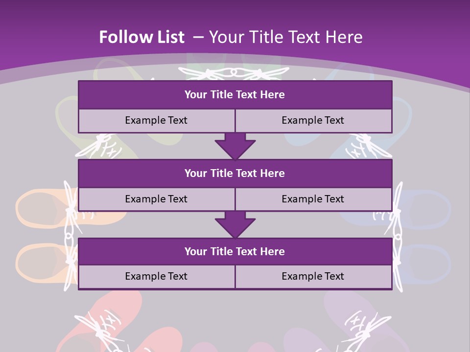 Colorful Shoes In A Circle Stock Vector Illustration: PowerPoint Template