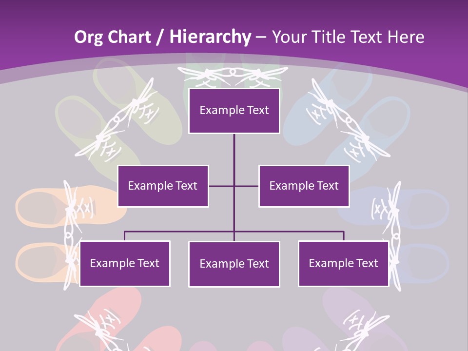 Colorful Shoes In A Circle Stock Vector Illustration: PowerPoint Template