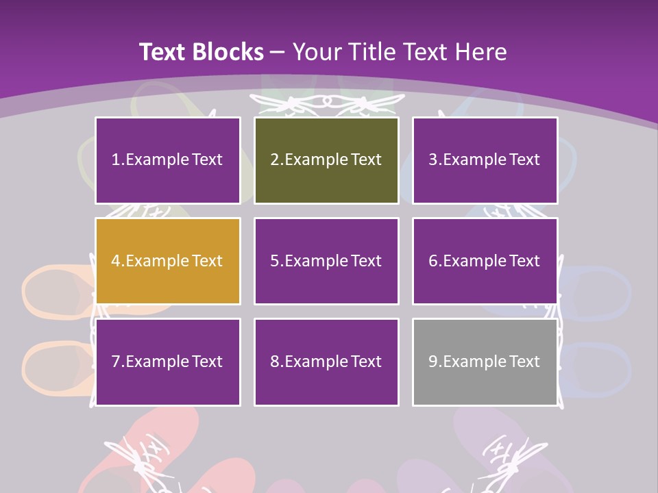 Colorful Shoes In A Circle Stock Vector Illustration: PowerPoint Template