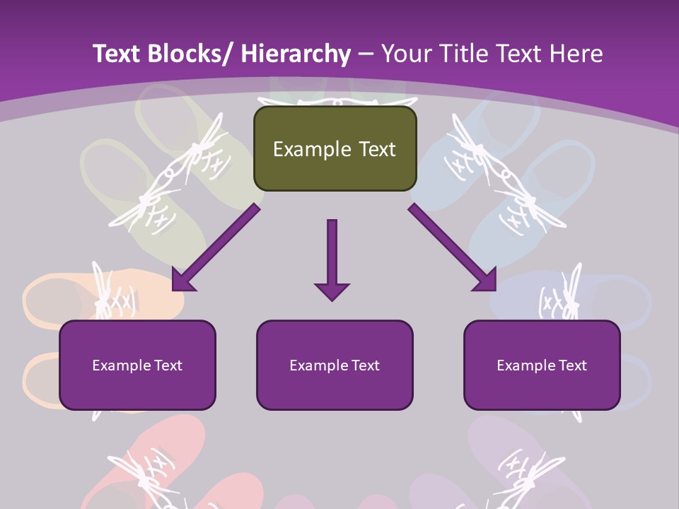 Colorful Shoes In A Circle Stock Vector Illustration: PowerPoint Template
