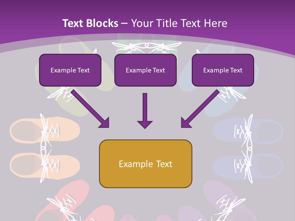 Colorful Shoes In A Circle Stock Vector Illustration: PowerPoint Template