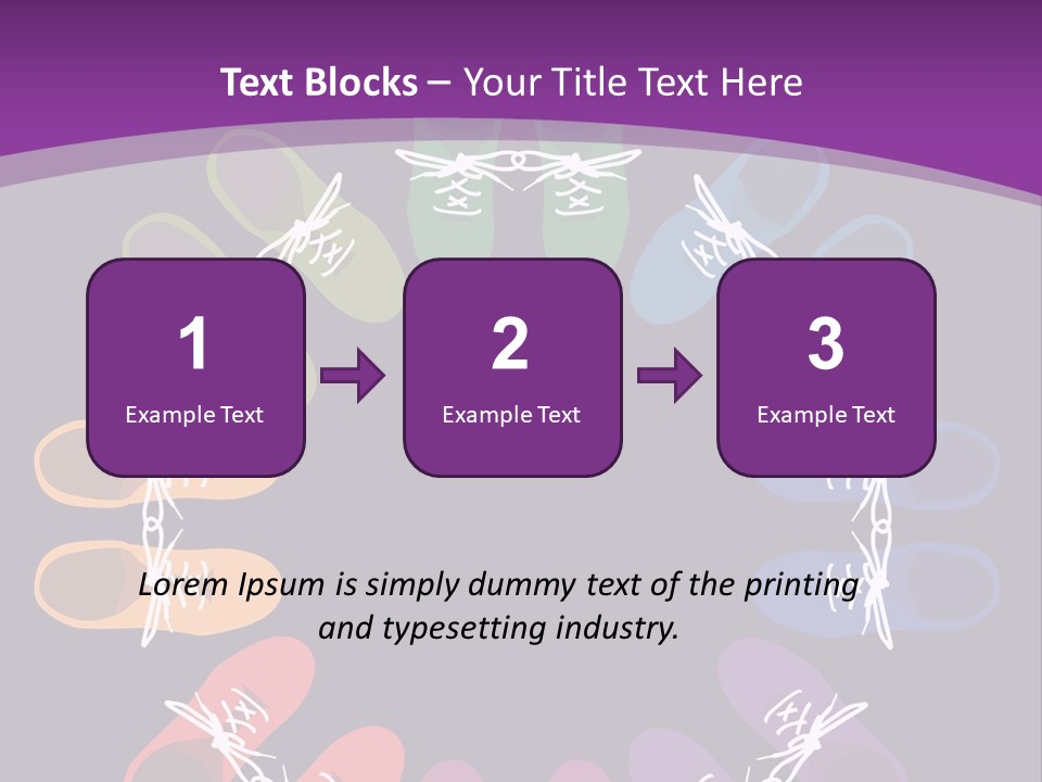 Colorful Shoes In A Circle Stock Vector Illustration: PowerPoint Template