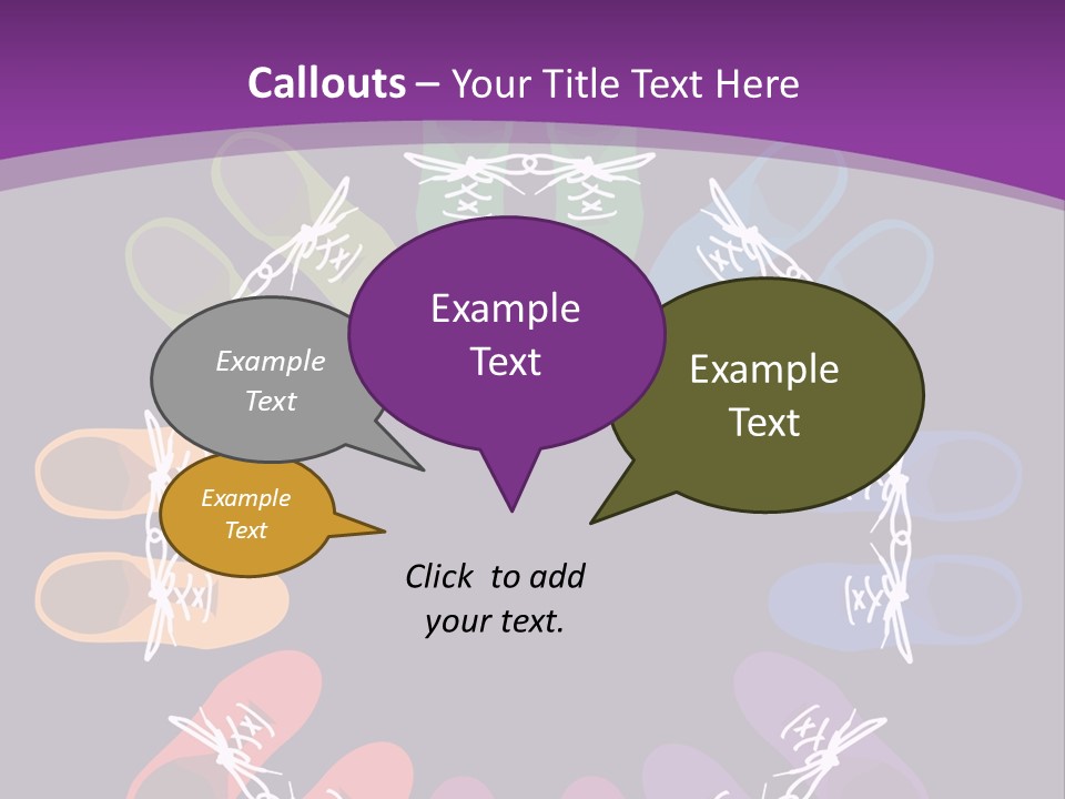 Colorful Shoes In A Circle Stock Vector Illustration: PowerPoint Template