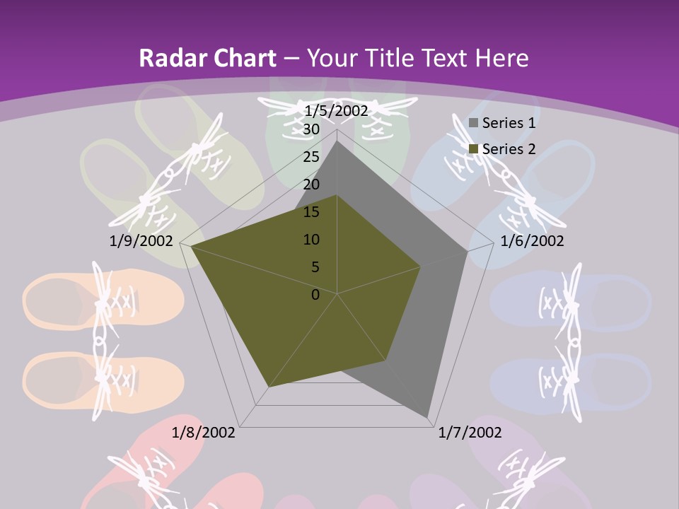 Colorful Shoes In A Circle Stock Vector Illustration: PowerPoint Template