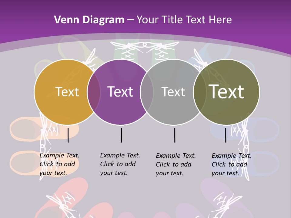 Colorful Shoes In A Circle Stock Vector Illustration: PowerPoint Template