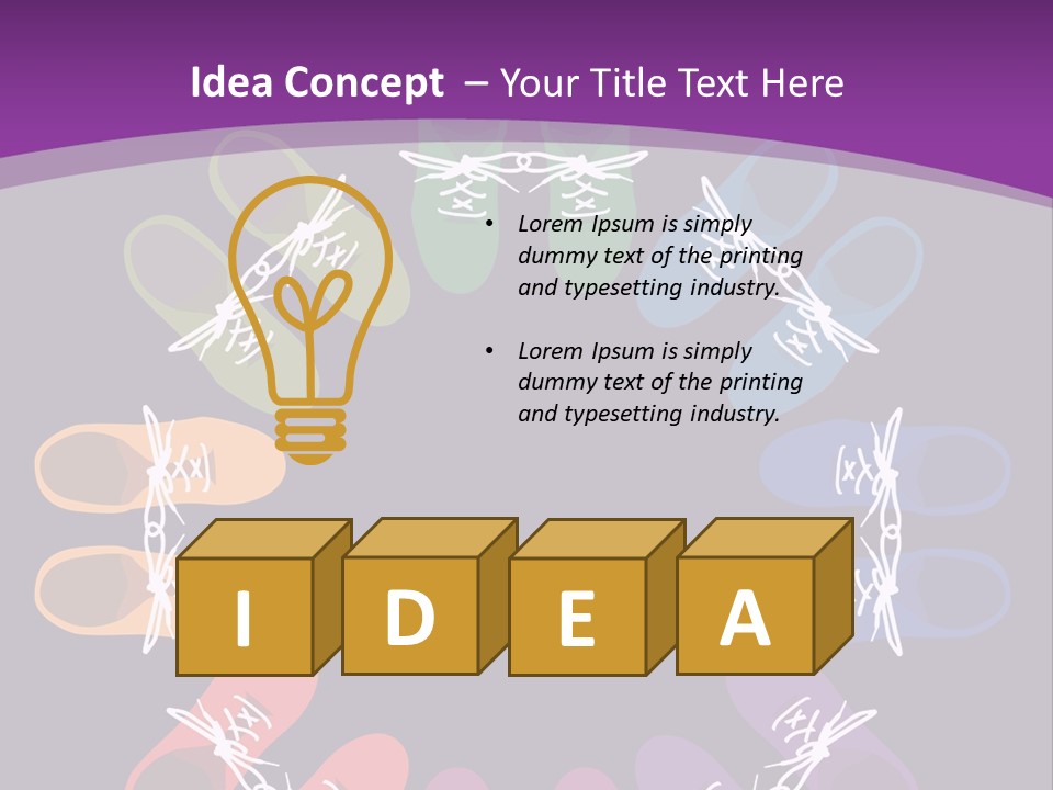 Colorful Shoes In A Circle Stock Vector Illustration: PowerPoint Template
