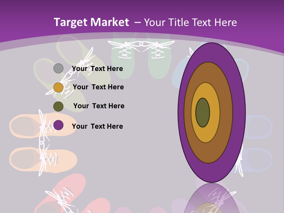 Colorful Shoes In A Circle Stock Vector Illustration: PowerPoint Template