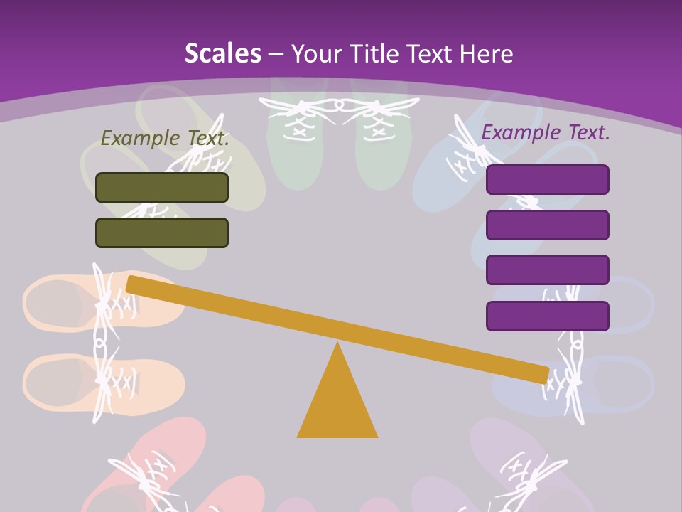 Colorful Shoes In A Circle Stock Vector Illustration: PowerPoint Template