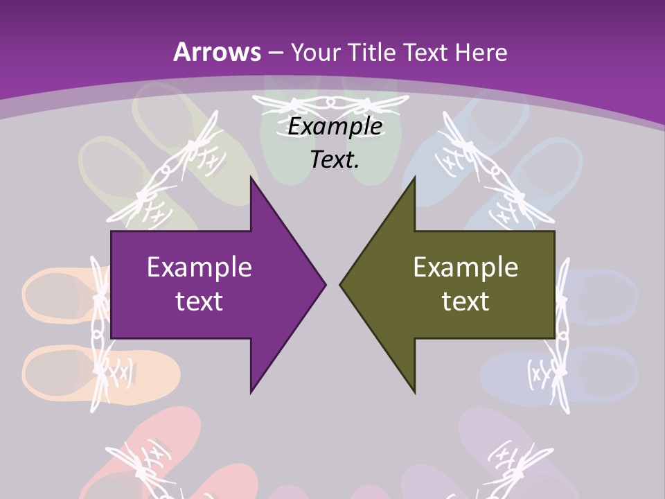 Colorful Shoes In A Circle Stock Vector Illustration: PowerPoint Template